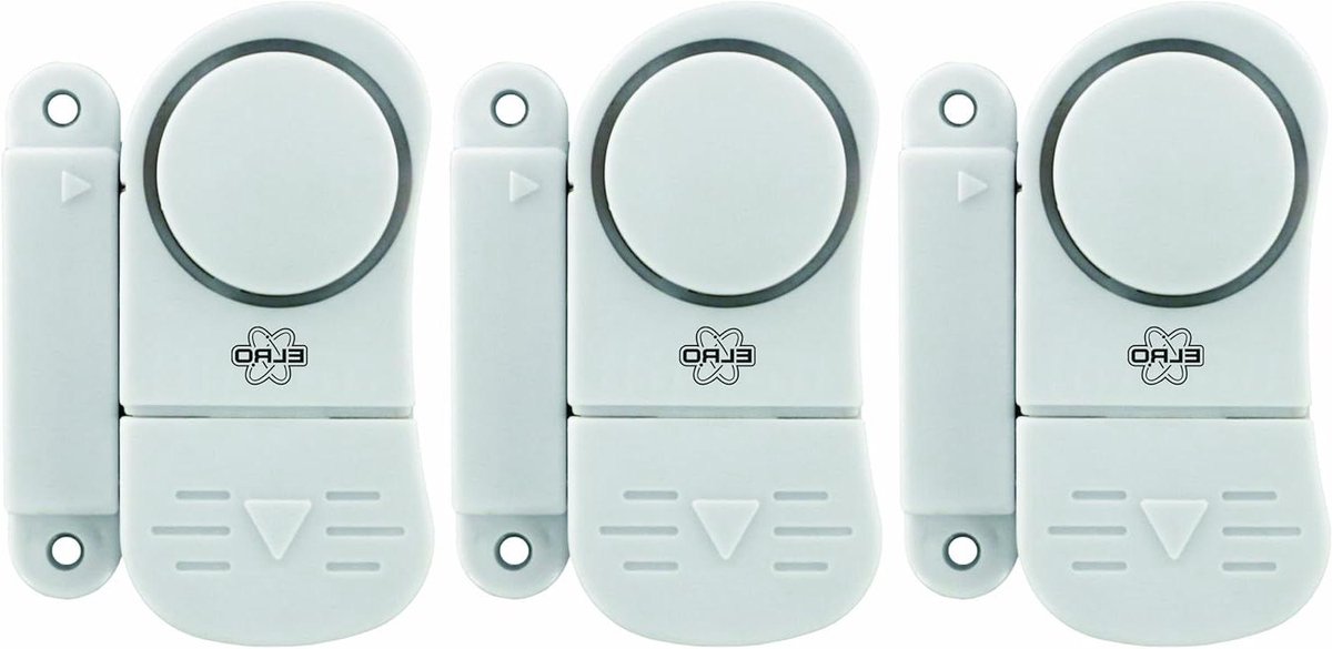Mini Deuralarm - Raamsensor Alarm - Huis Beveiligen - Compact Systeem - 3 Stuks - Wit