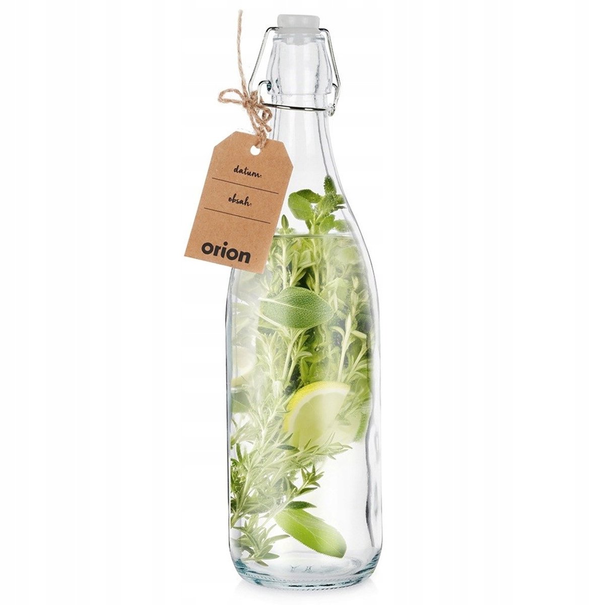Glazen Fles 1L met Klemdeksel - Merkloos