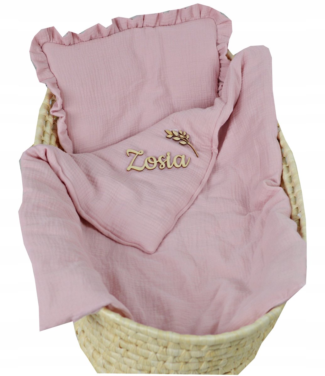 Merkloos Mousseline Kinderbeddengoed met Vulling - 60x75cm dekbed & 35x30cm kussen