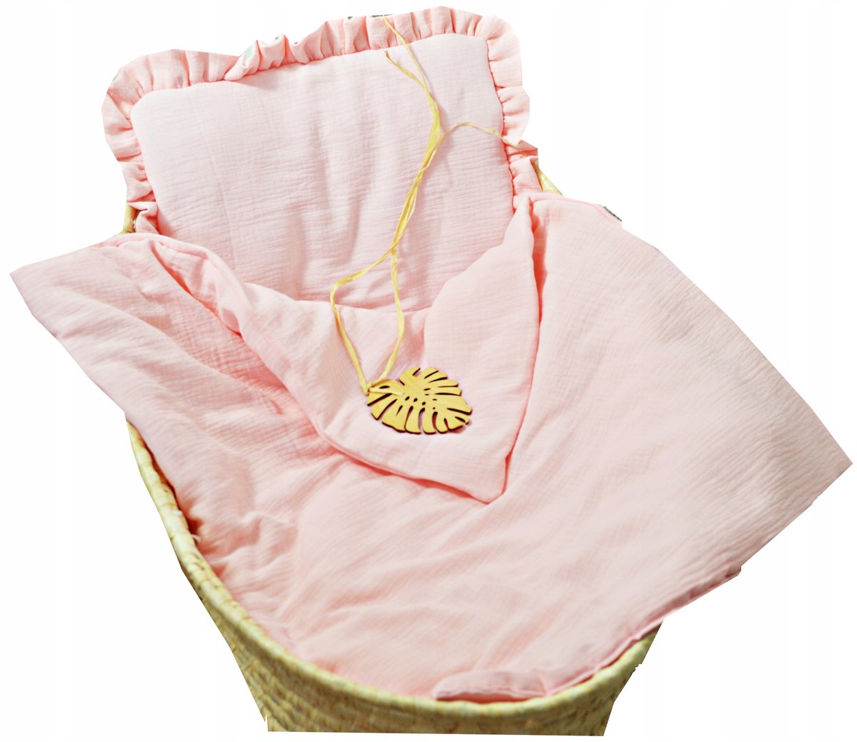 Merkloos Mousseline Kinderbeddengoed met Vulling - 60x75cm dekbed & 35x30cm kussen