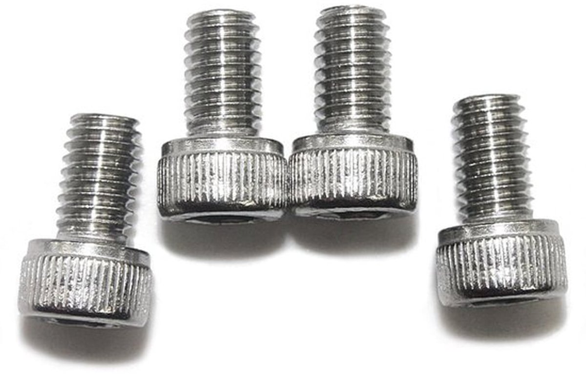 Cilinderkopbouten 100-delig - M3 x 6 - Roestvrij Staal - Binnenzeskant - DIN 912 - Voor industriële/ doe-het-zelvers - Schroeven