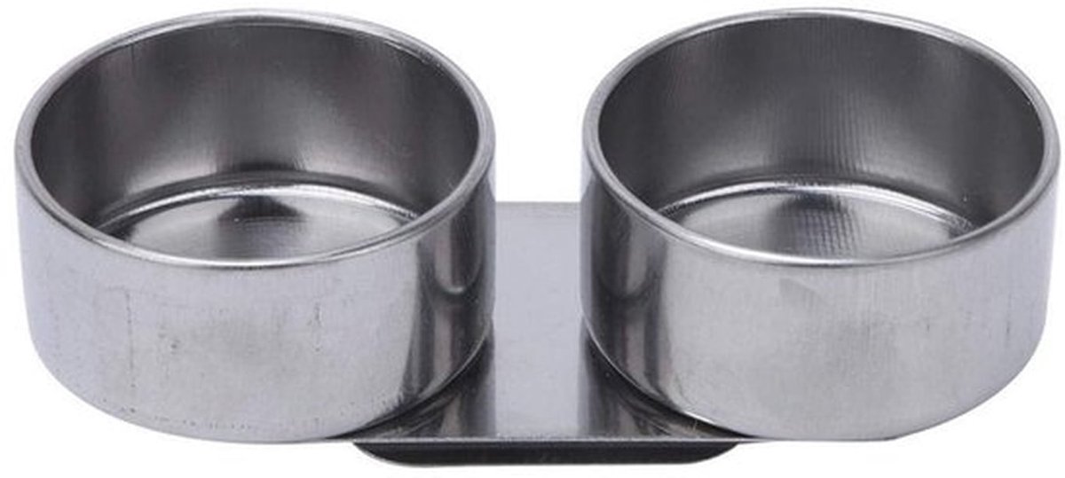 Paletbeker Dubbele Dipper - Olieverf Pot - Roestvrij Staal - Afsluitbaar Deksel - Meng- en Bewaarfunctie - Compacte Afmetingen - Olieverfpot