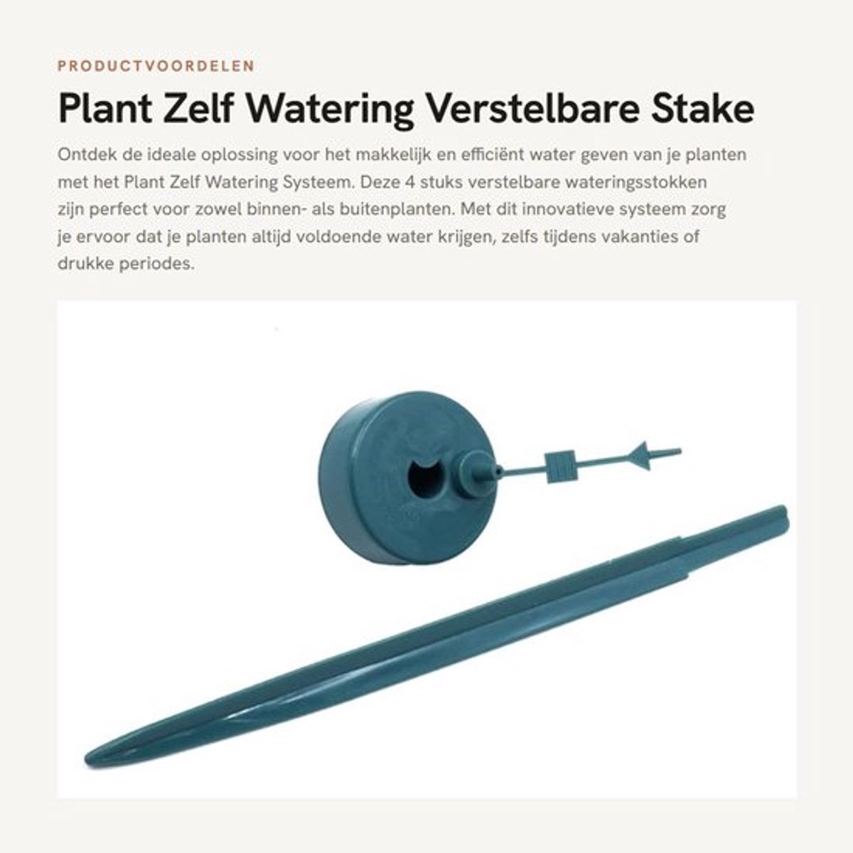 Wateringsysteem 4 Stuks - Verstelbare Stakes - Automatisch Sproeisysteem - Plantenbewateringsstokken - Duurzaam Kunststof - Geschikt voor Flessen - Plantenbewateringssysteem