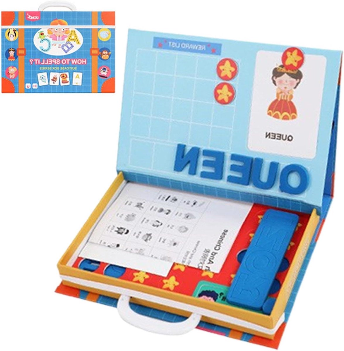 Kinder Leerboek - Activiteitenboek Peuters - Leren en Spelen - Zelfnivellerende Randen - 25.5 cm - Letterset ABC