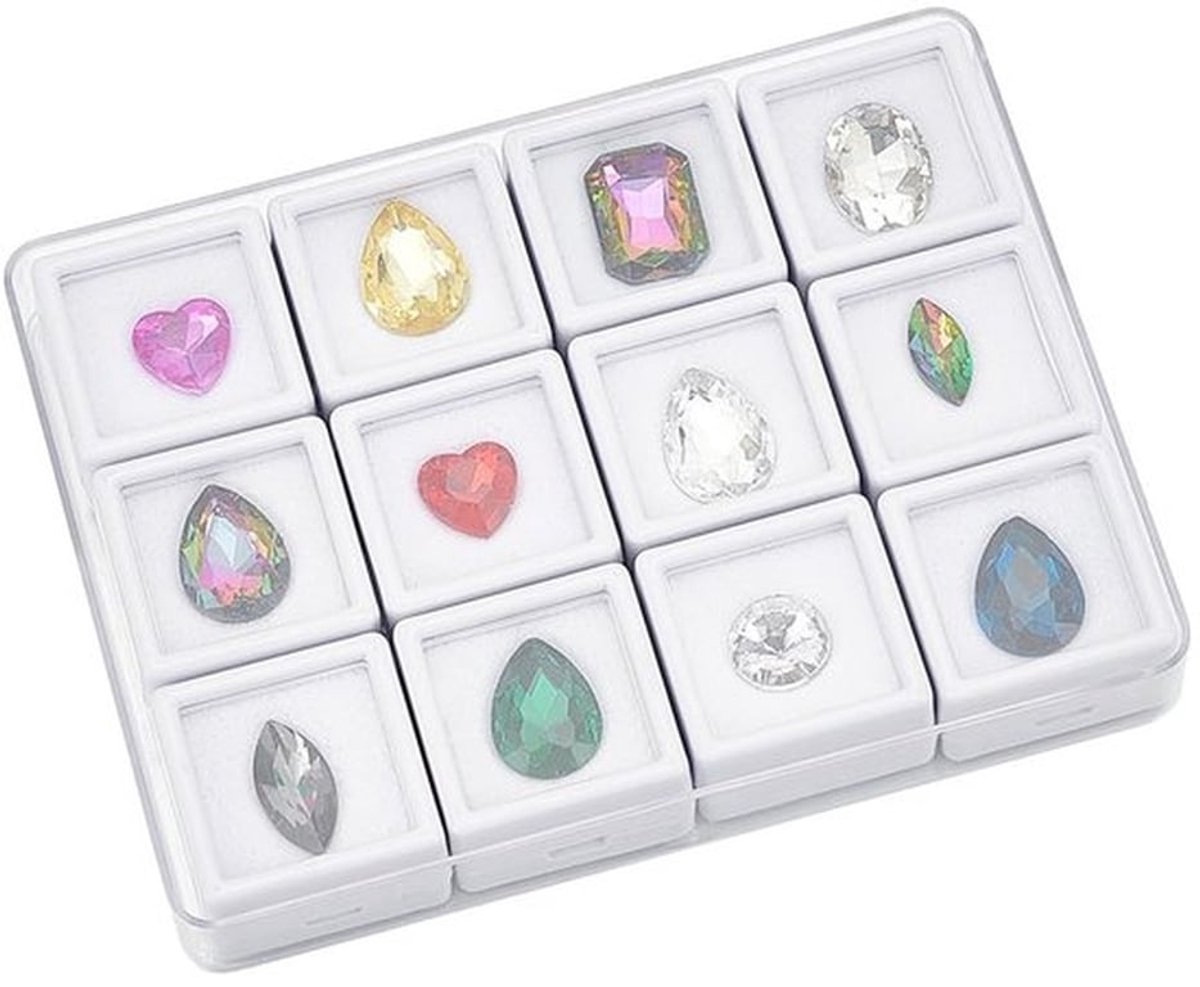 Edelstenendoos met Etui - Display Box - Opbergdoos - Vitrine - Kunststof - 12,5 x 9,5 x 0,79 cm - Displaybox