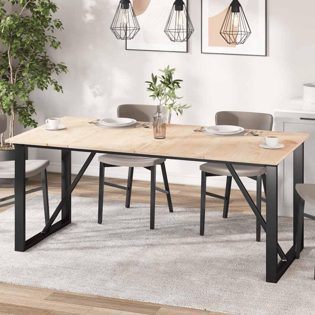 Houten Tafelbladen - Vervangende Platen - Tafel Opfrissen - Massief Grenenhout - 4 stuks 90x45 cm - Bruin