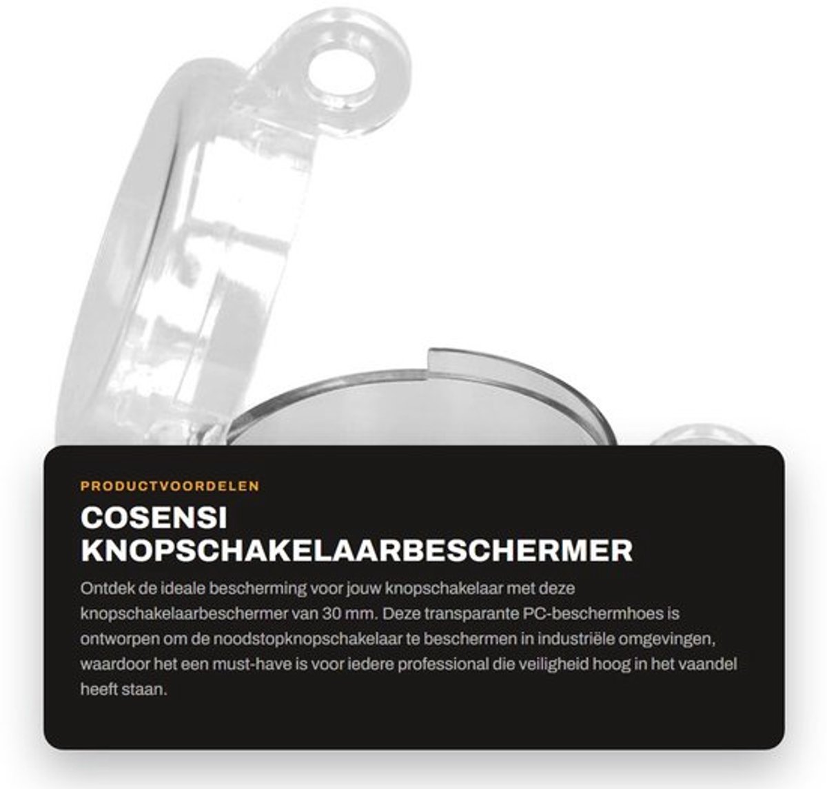 Noodstopknopschakelaar Transparante Beschermhoes - Knopschakelaarbeschermer - PC-beschermhoes - BS-02 - Professioneel Merk - Hoogwaardige Service - Schakelaarbescherming