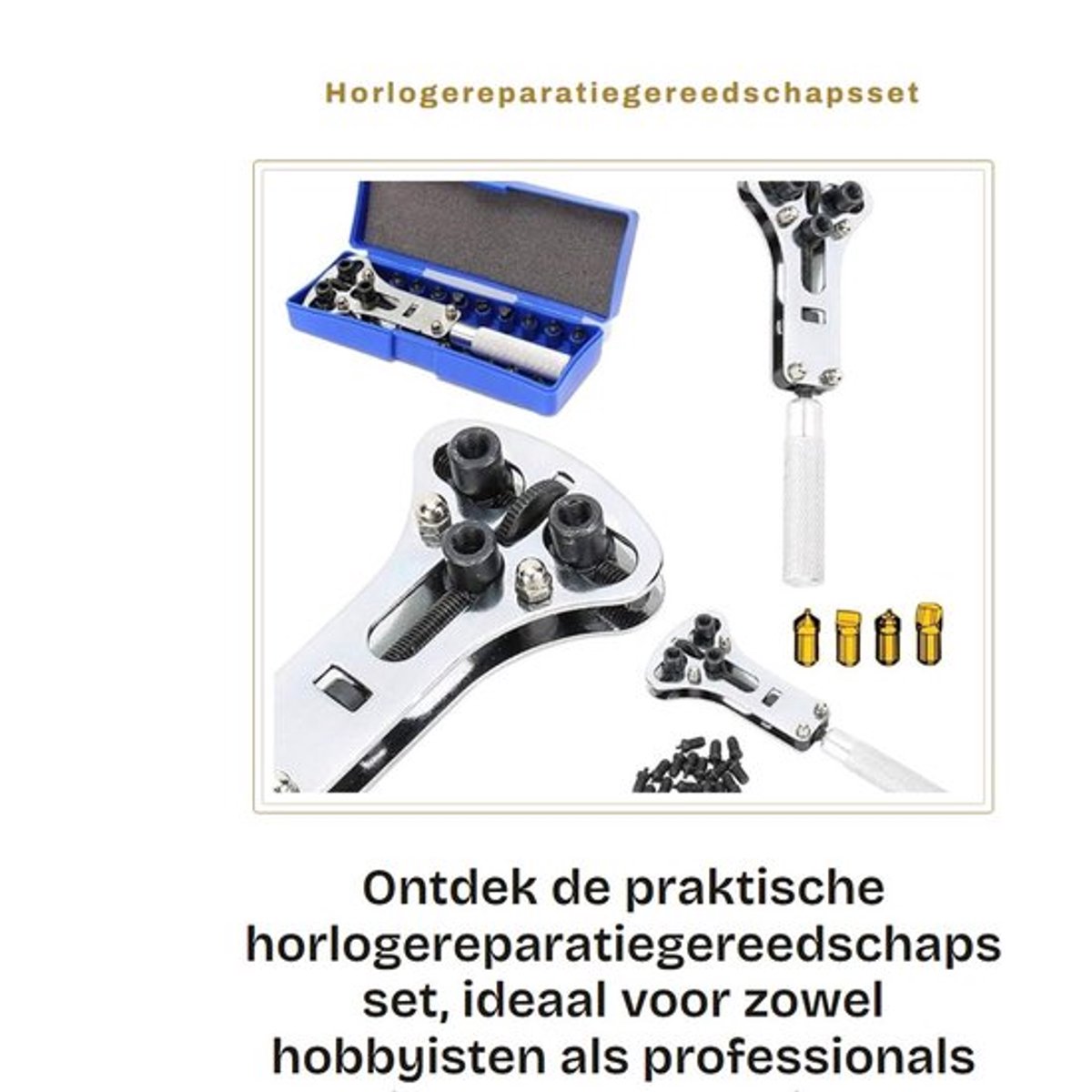 Horlogereparatiegereedschapsset - Verstelbaar - Roestvrij staal - Batterij vervangen - Horlogekast openen - Voor hobbyisten en professionals