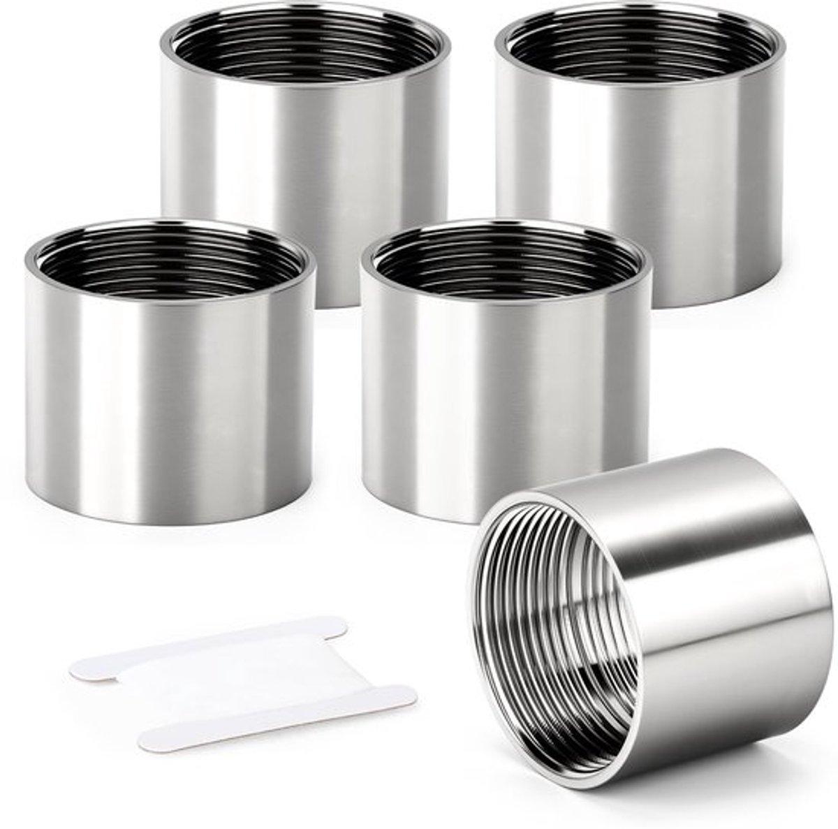 Buiskoppelingen 5 Stuks - Roestvrij Staal 304 - 1-1/2" BSP Vrouwelijk - Koppelingsconnectoren - Buisfittingen - Hoge Temperatuurductiliteit - Buisfitting