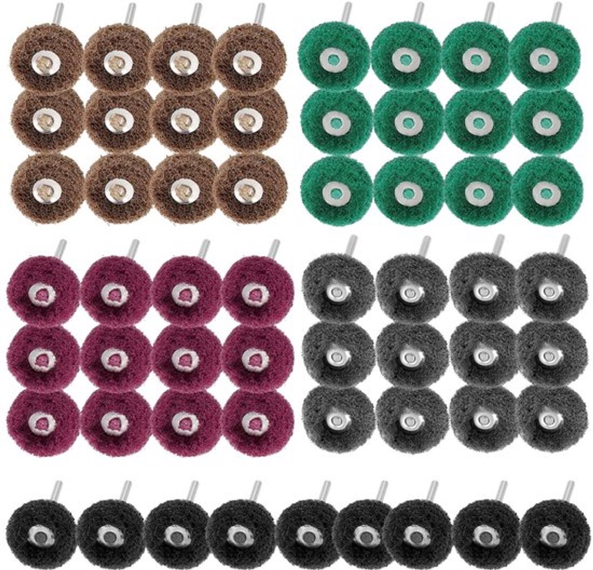 Polijstschijf 100 Stuks - Polijstschijven Boormachine - Accessoires voor Detaillwerk - Geschikt voor Hout/Metaal - Verpakking in Transparante Doos - Ideaal voor Sieraden Polijsten - Schuurwiel