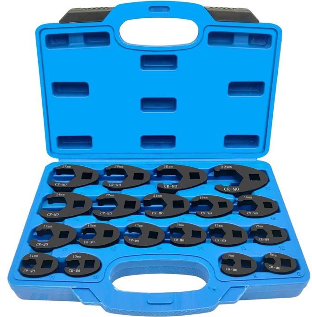 LISM-19 Metrische steeksleutel, vierkante kop, 3/8 1/2 inch, chroom-molybdeenstaal, opbergdoos voor auto-onderdelen.