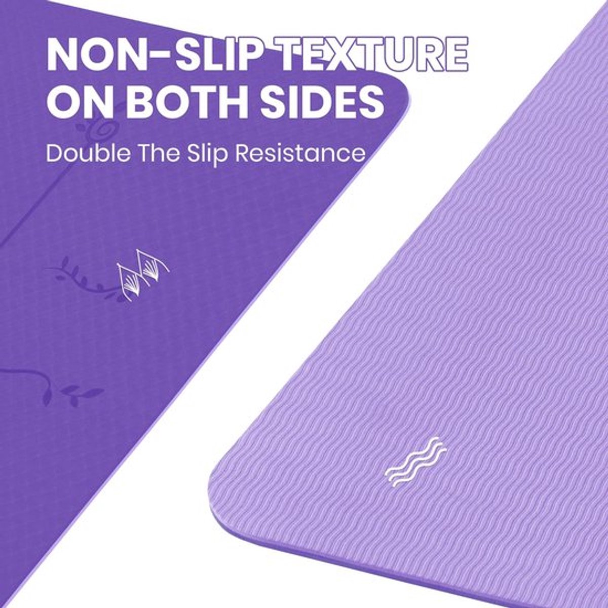Yogamat 6 mm - Antislip - Sportmat - Fitnessmat - Gymnastiekmat - Draagriem - Huidvriendelijk