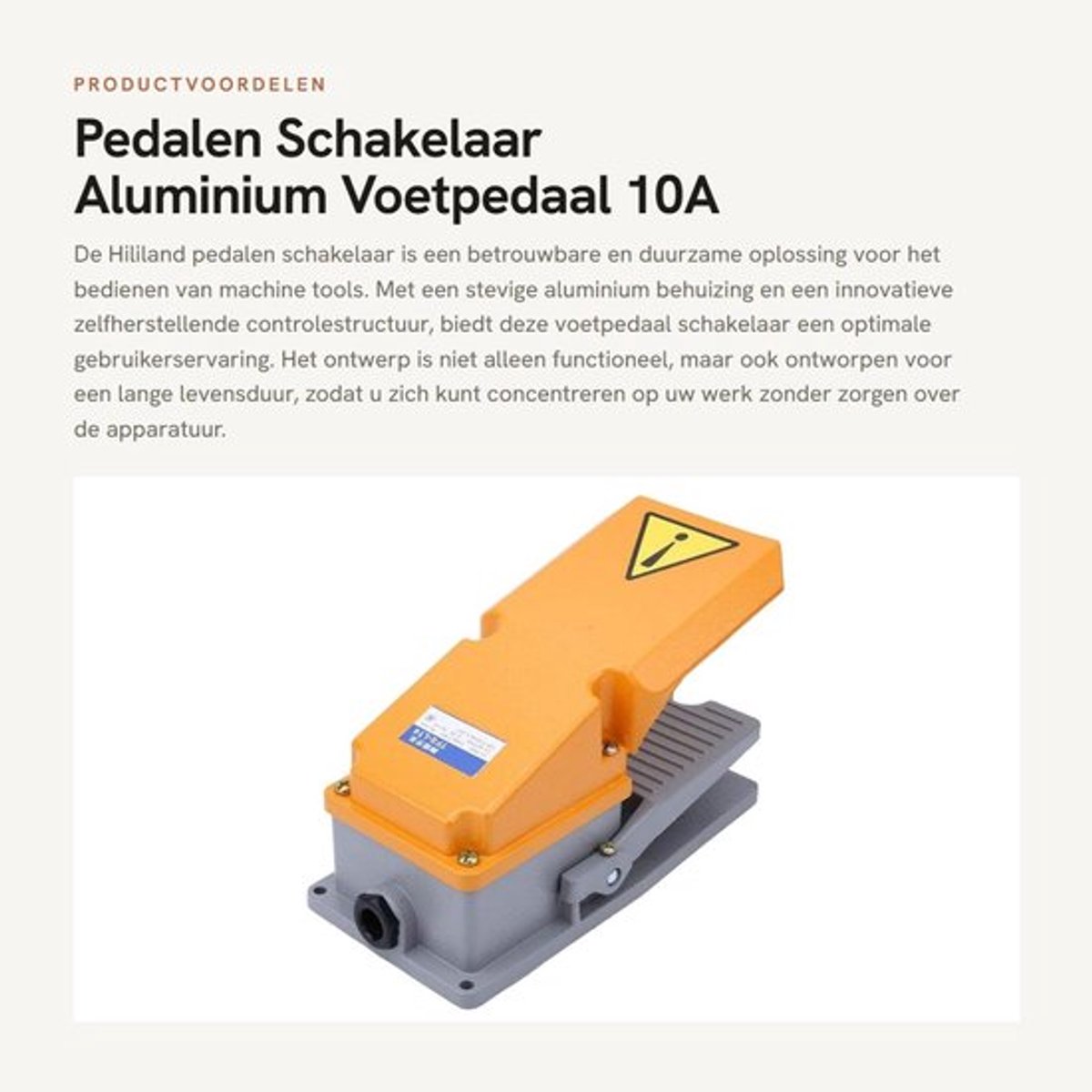 Pedalen Schakelaar - Aluminium Voetpedaal - 10A AC380V - Ideaal voor Machine Tools - Robuust en Duurzaam - Geschikt voor Diverse Toepassi...