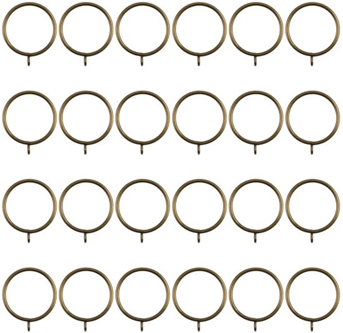 Gordijnringen 24 Stuks - Metalen Gordijnringen met Oogjes - Decoratieve Raamringen - 2 Inch Binnendiameter - Hoogwaardig Ijzer - Gordijnlus