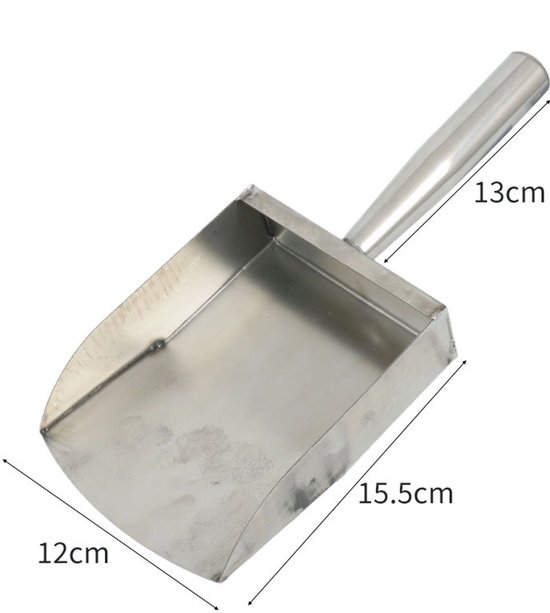 Strandschep - Zandschep - Roestvrijstalen zandzeef - Kan worden opgehangen - 28.5 ×12 ×14 cm - RVS - Geschikt voor het verzamelen van schelpen op het strand, het schoonmaken van de kust, enz - Zilver — afbeelding 2