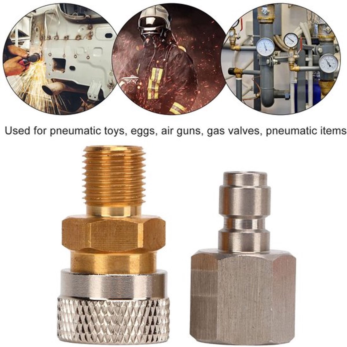 Quick Release Coupler - CNC vervaardigd Roestvrij Staal - 1/8 BSPP Connector - Pneumatische Toepassingen - Corrosiebestendig - Sterke en Betrouwbare Verbinding