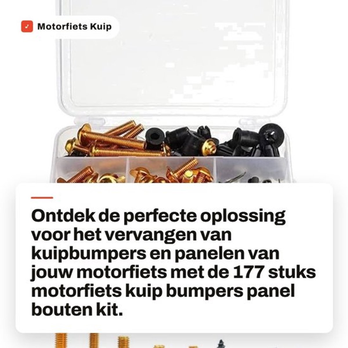 Bouten Kit 177 Stuks - Motorfiets Kuip Bumpers - Body Fastener Clips - Schroef Set - Aluminium - Corrosiebestendig - Bevestigingsset