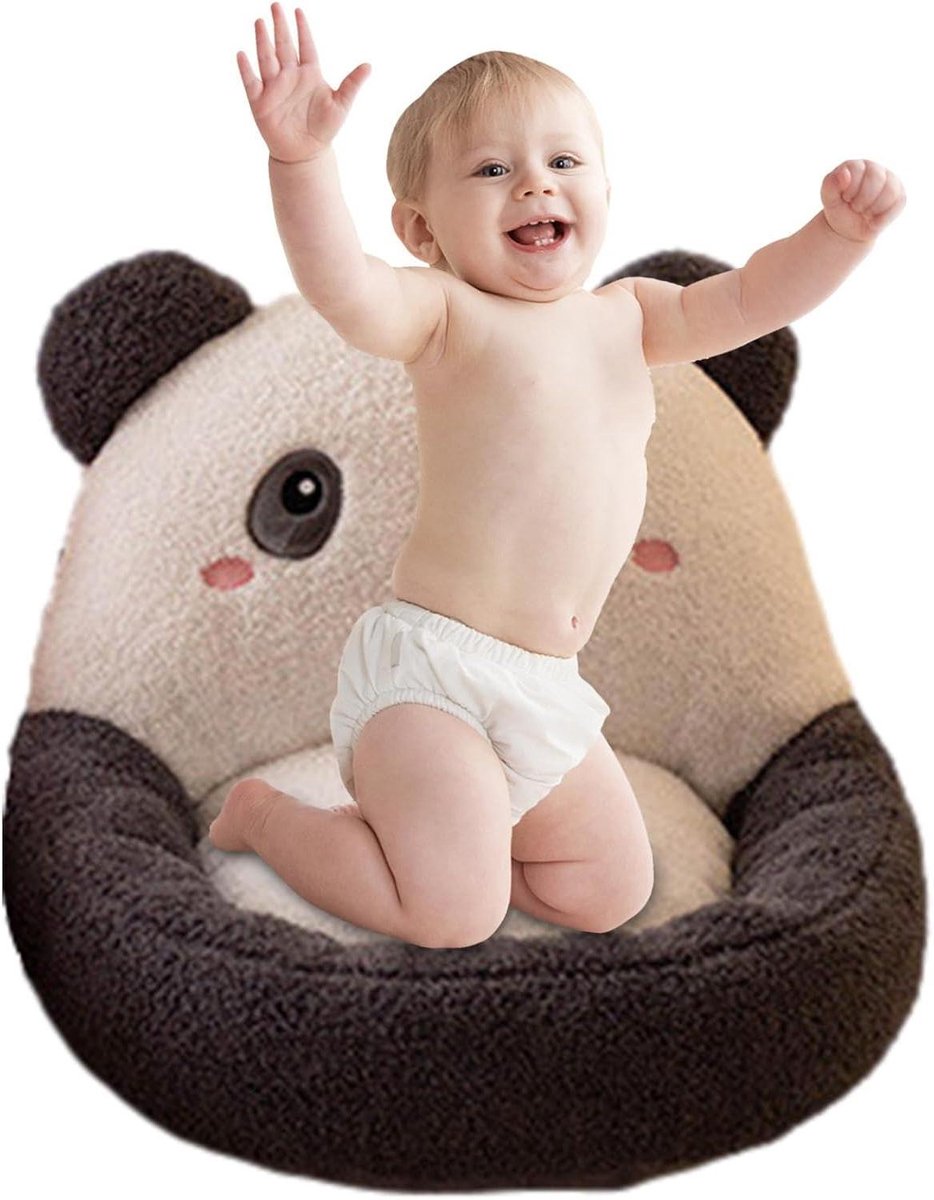 Kinder Panda Stoel - Peuter Fauteuil - Ontspannen Lezen - Zijdezacht Pluche - 55 cm - Panda