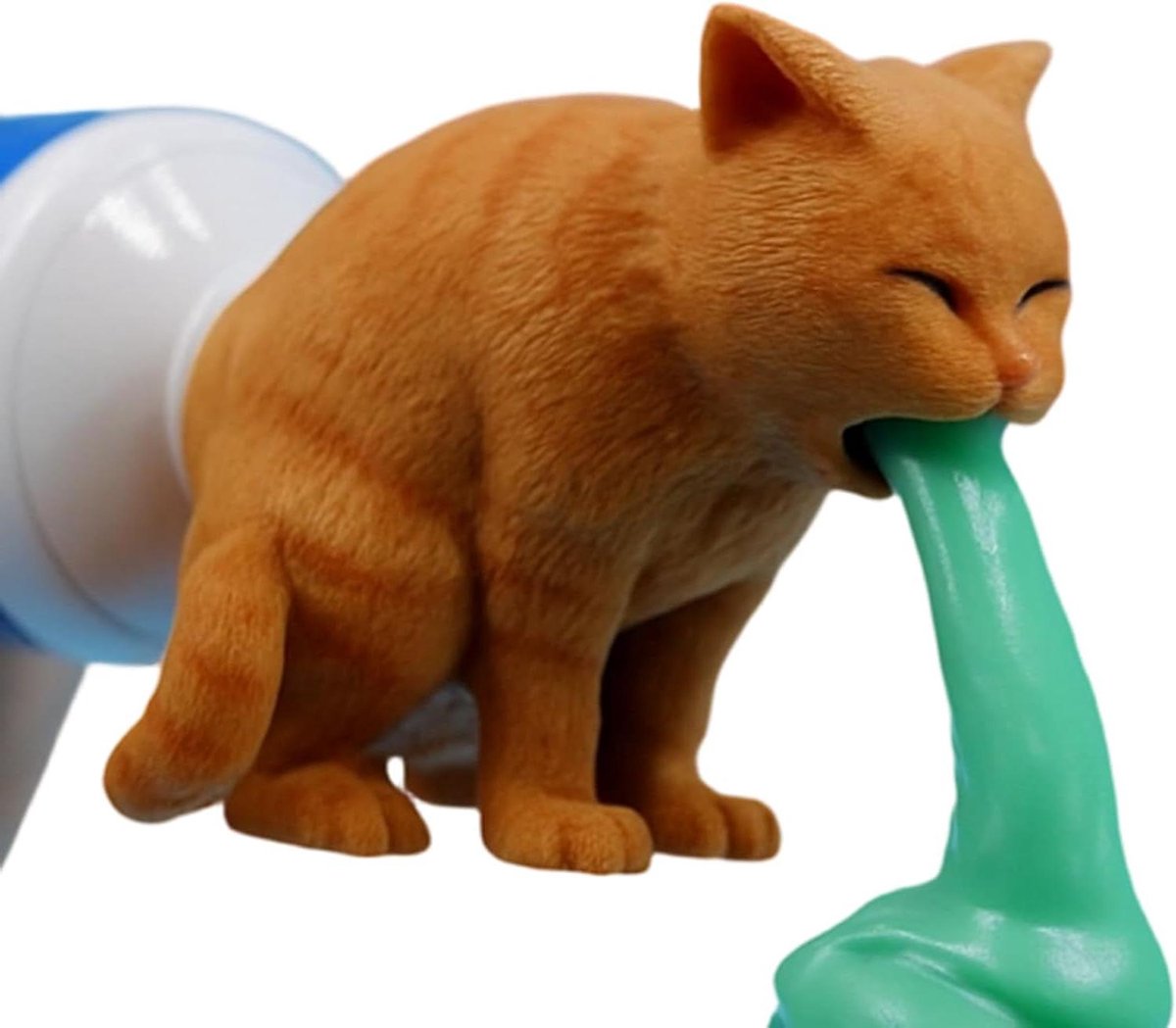Tandpasta Doseerdop - Grappige Dispenser - Tandenpoetsen Verbeteren - 3D Geprint Ontwerp - 5x5x4 cm - Kat