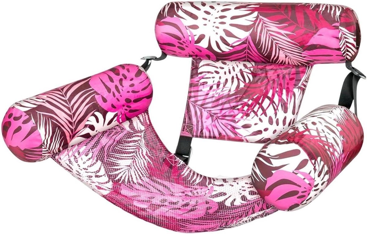Zwembad Drijver - Hangmat Ligstoel - Water Ontspanning - Eenvoudig Opblaasbaar - 76x40.5x61 cm - Roze