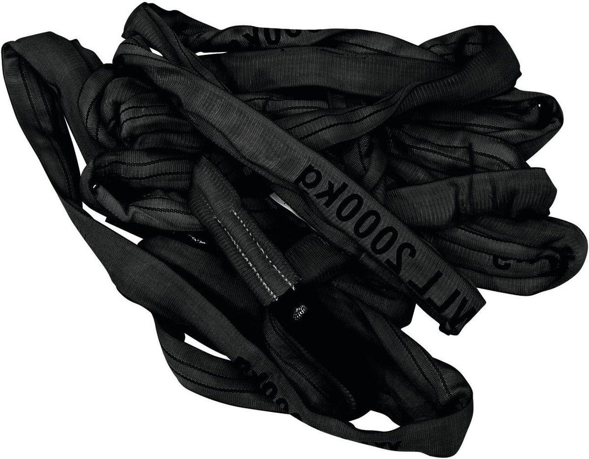 Ringsling - Hijsketting Hefband - Veilig Hijsen - Hoge Draagkracht - 0.5 m - Zwart