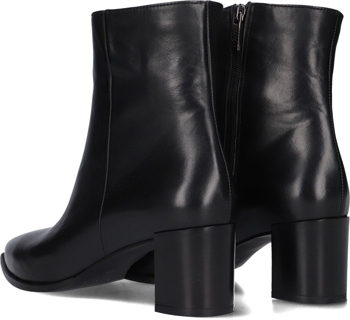 Notre-V 35239 Enkellaarsjes - Enkelboots met rits - Dames - Zwart - Maat 41