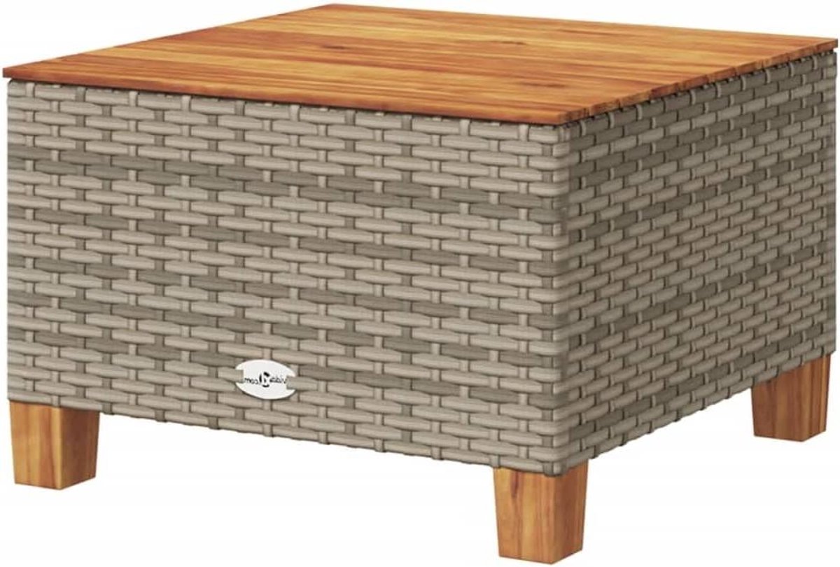 Tuintafel - Bijzettafel Tuin - Buiten Ontspannen - Modulair Ontwerp - 55 x 55 x 36 cm - Grijs