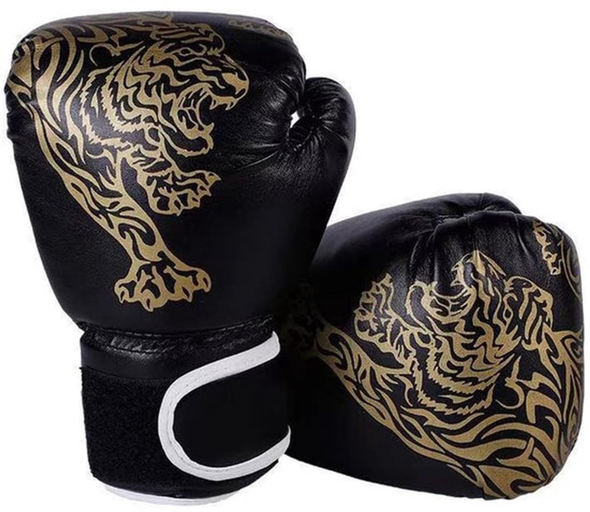 6oz Kinder Bokshandschoenen met Gouden Tijger Patroon