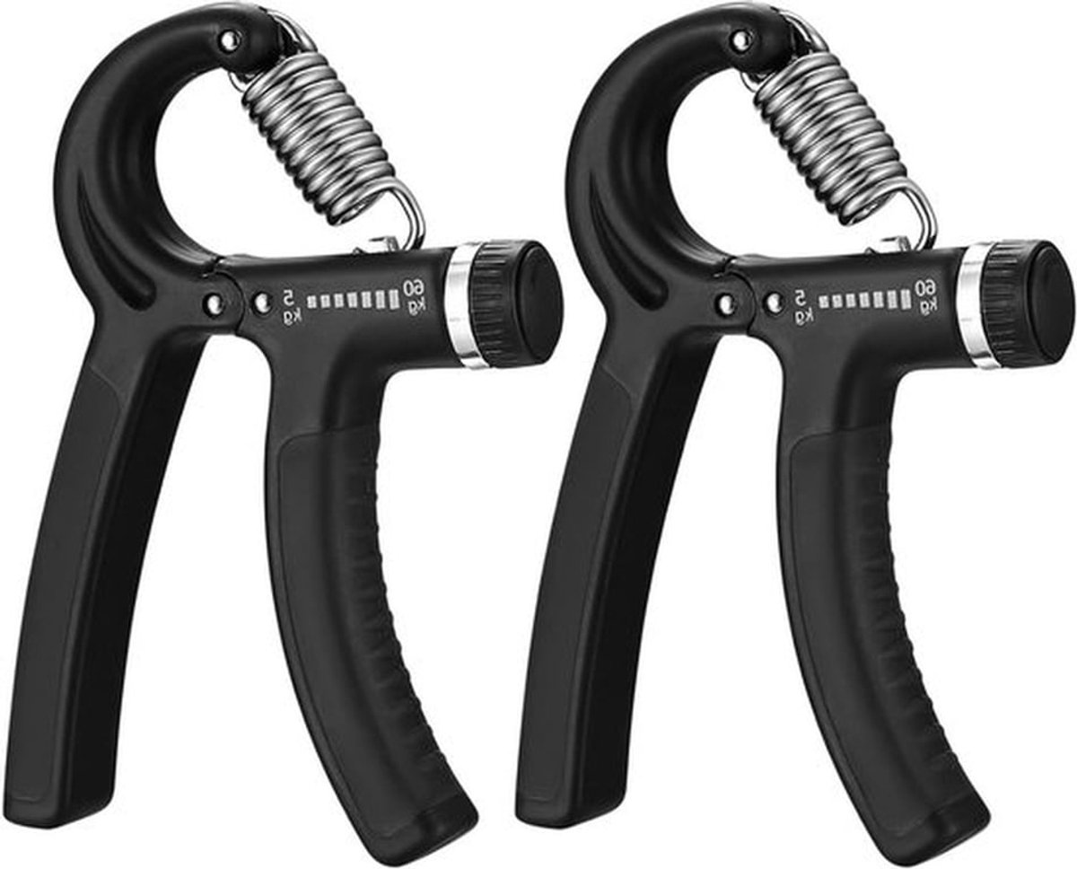 Set van 2 Handtrainers voor Gripversterking, Verstelbare Krachttrainer van 5-60 kg, Ideaal voor Fitness, Klimmen en Stressverlichting