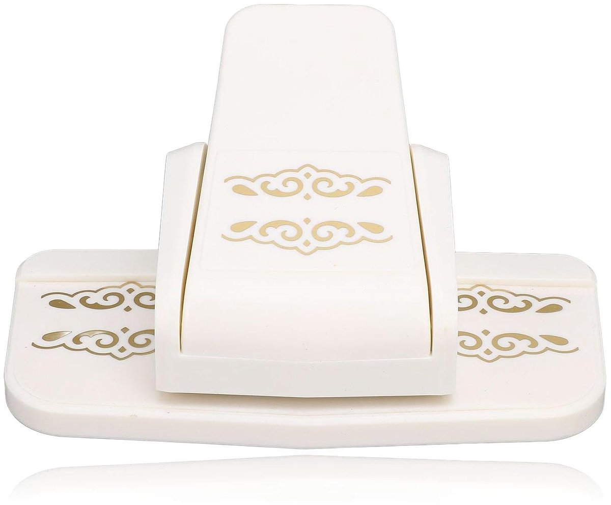 Papierpons Randen - Knutselpons Kaartenmaker - Scrapbooking en Kaarten - Uniek Kantpatroon - Groot Formaat - Zilver