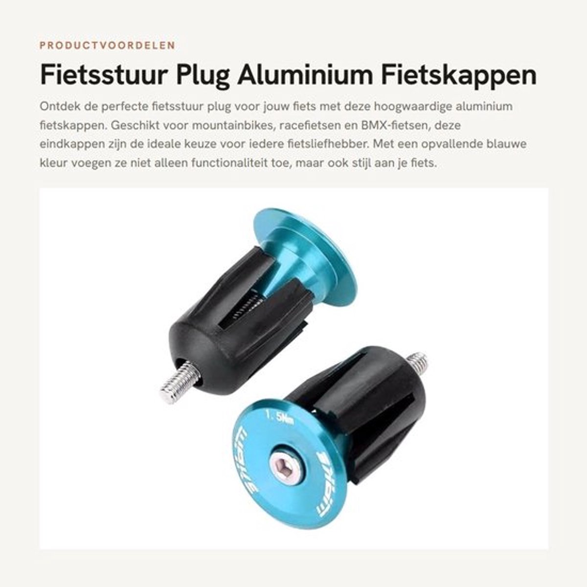 Fietsstuurplug Aluminiumlegering - Fietskappen - Mountainbike/Racefiets - Vouwfiets - Lichtgewicht/Duurzaam - Eenvoudig te installeren - Stuurkappen