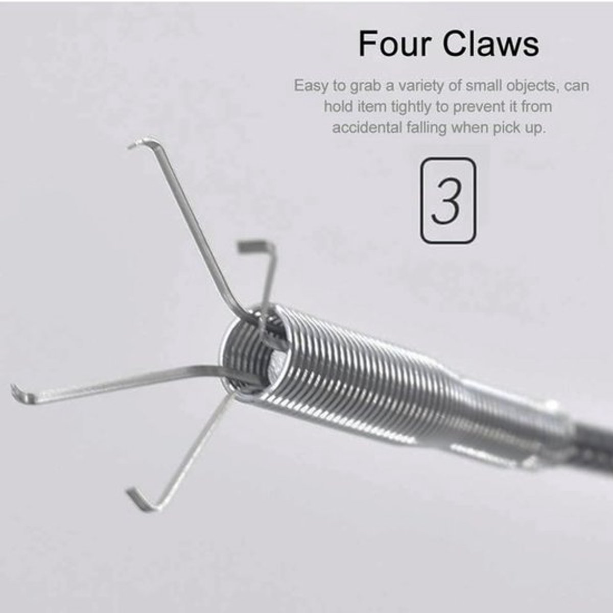 Afvoergrijper Flexibel - Afvoer Ontstopper - 4-Klauwen - Roestvrij Staal - Handvat - Duurzaam - Afvoerontstopper