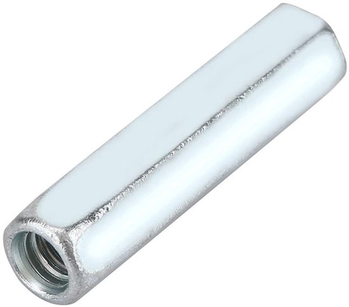 Staafmoer M6 x 40 - Zeskantige Hulsmoer - Verzinkt Koolstofstaal - 5 Stuks - Industriële Bevestiging - Effectief en Praktisch - Moeren