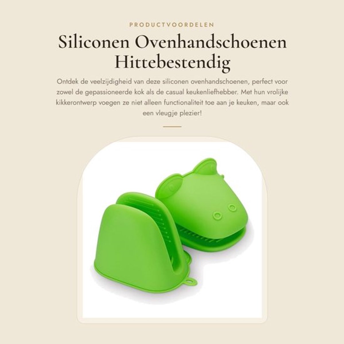 Ovenhandschoenen Hittebestendig - Siliconen/Antislip - 2 Stuks - Kikkerontwerp/Vuurrood - Tot 230 Graden - Onderhoudsvriendelijk - Pannenlap