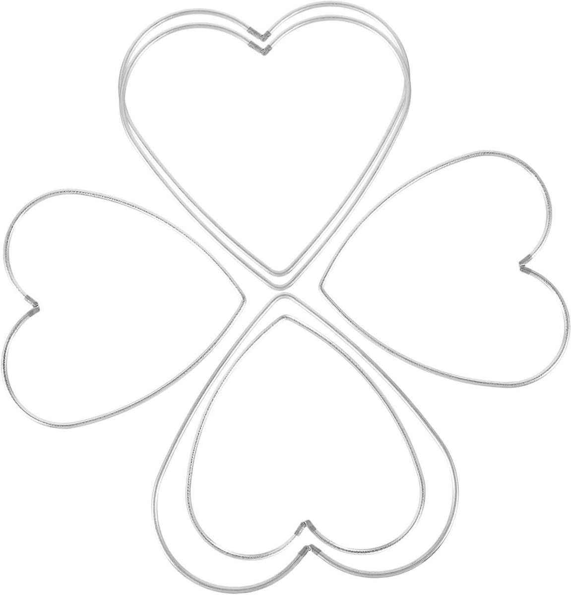 Dromenvanger Hoepels - Knutselringen Metaal - Dromenvangers Maken - Hartvormige Ring - 100mm - Zilver