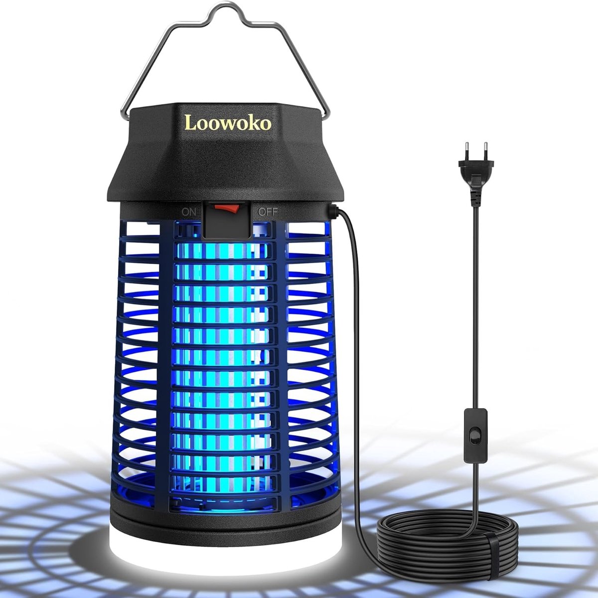 Vliegenlamp - Wit - 14,5 x 14,5 x 27 cm - Elektrische insectenverdelger met LED en waterdichte behuizing - Voor binnen en buiten