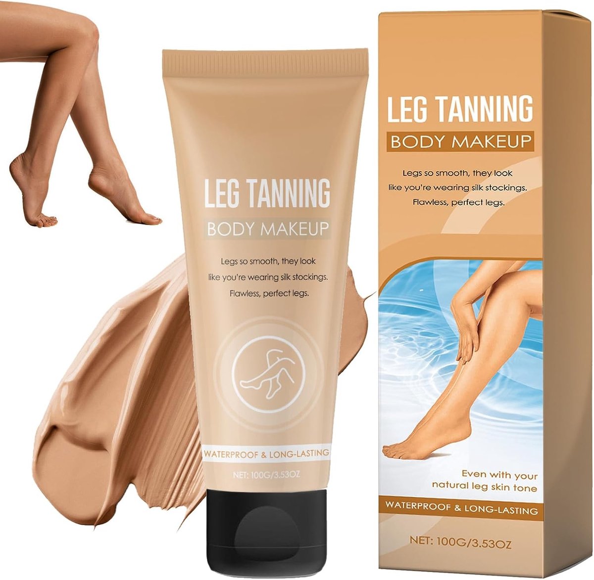 Waterproof en Duurzame Make-up voor Lichaam en Benen - Camouflage voor Varicose Aders en Littekens, 100g