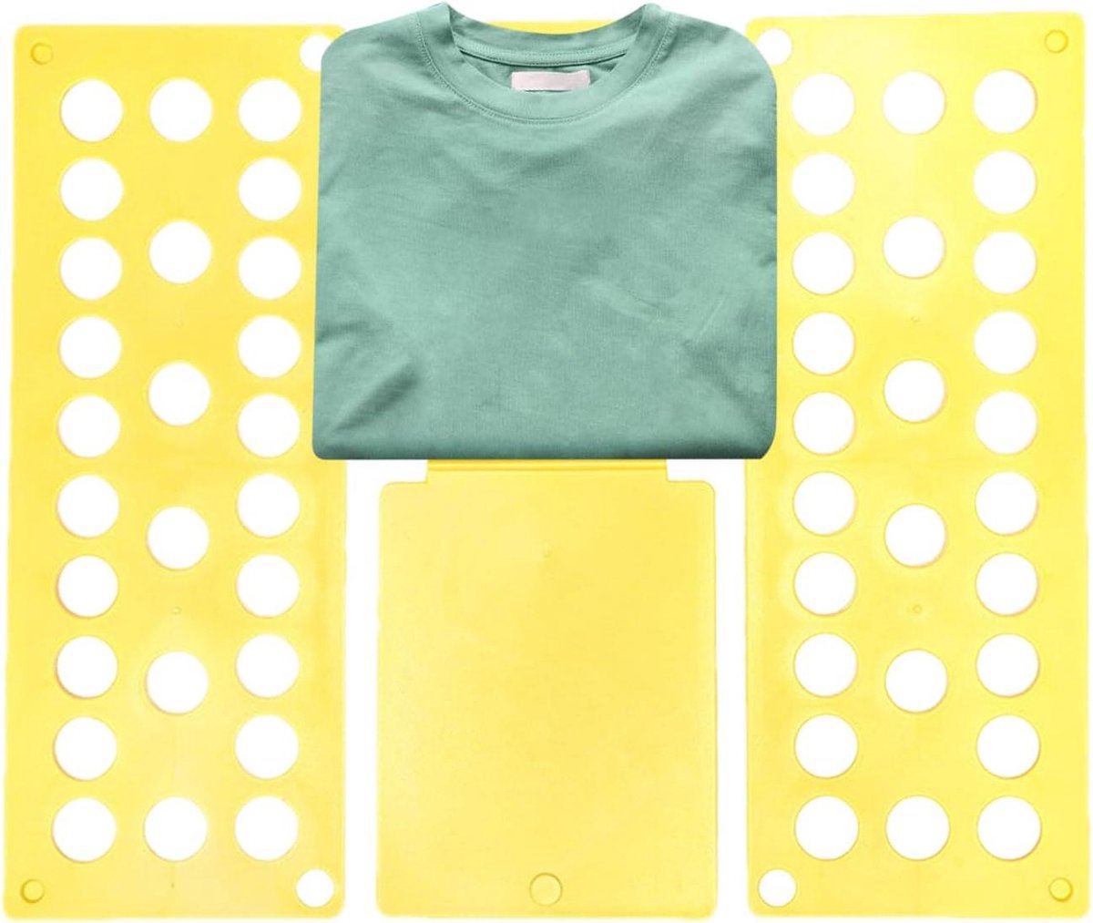 Kleding Vouwplank - Vouwplank Kleding - Kleding Snel Vouwen - Stabiele ABS Constructie - 40x48 cm - Geel