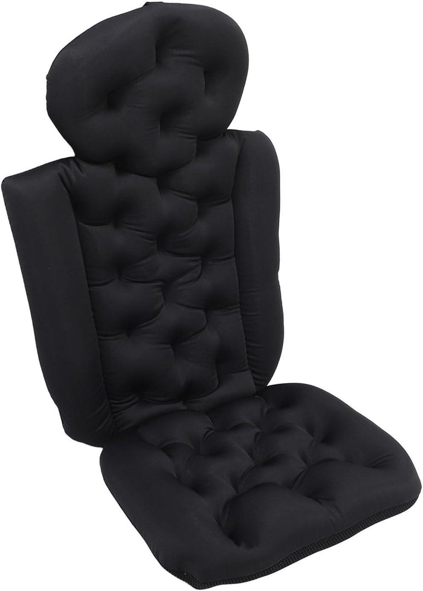 Badkussen - Spa kussen - Ontspannen in bad - Antislip basis - 85.5 x 38 cm - Zwart