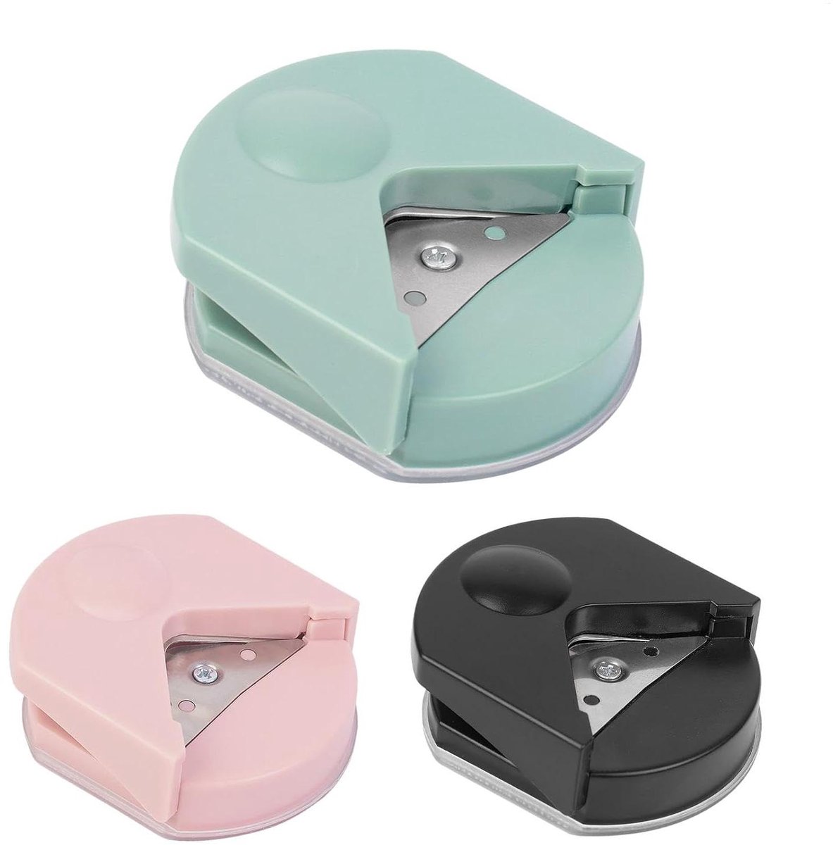 Hoekronder Pons - Hoeksnijder Papier - Kaarten Maken - Ingebouwde Opvangbak - 4mm Radius - Veelkleurig
