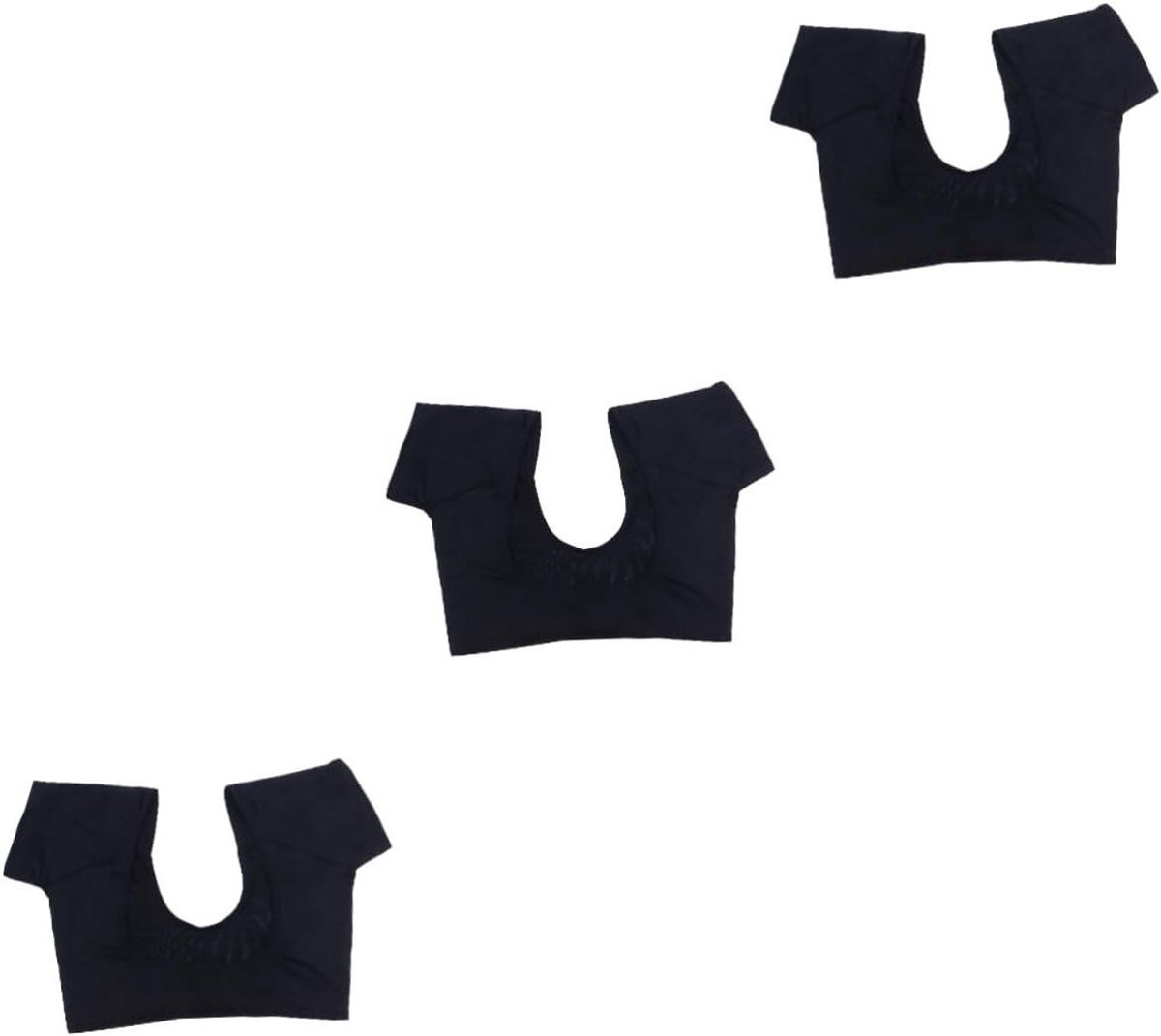 Oksel Zweetkussens - Herbruikbare Pads - Kleding Beschermen - Snel Absorberend - 3 Stuks - Zwart