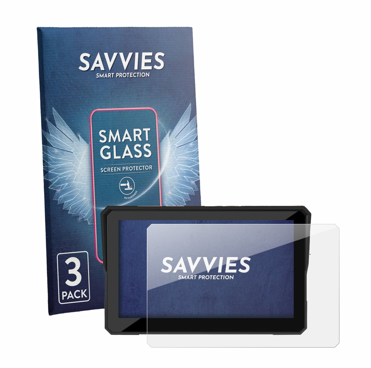 3 Stuks Savvies Screenprotector - geschikt voor Carpuride W502T Pro 5" - beschermfolie glas transparant