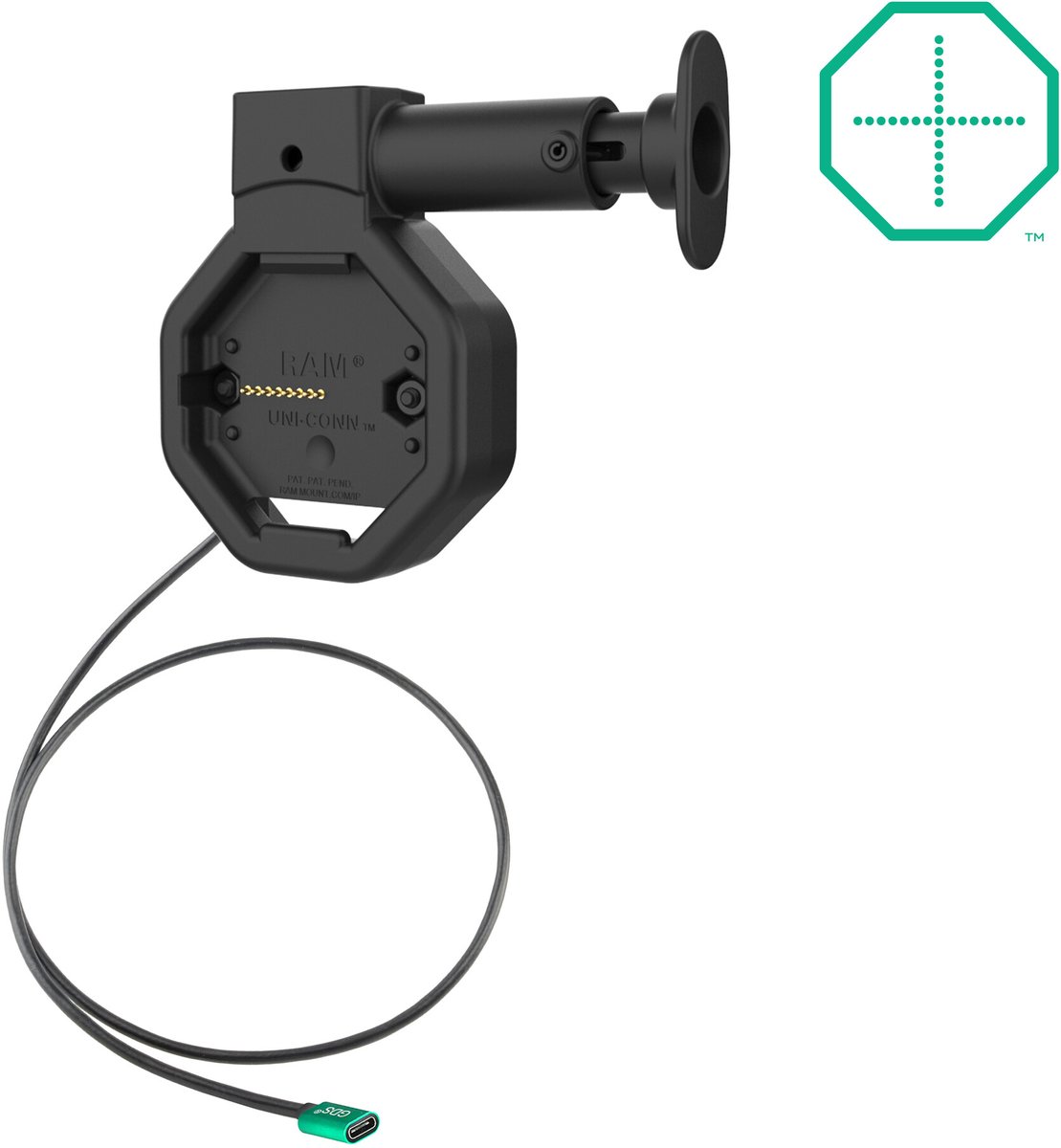 GDS® Uni-Conn™ Klik-In Dock met USB-C Connector en ontgrendelingsknop