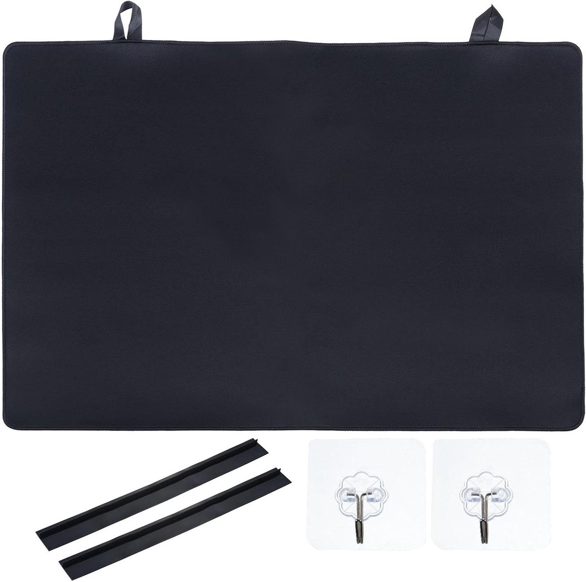 Fornuis Afdekplaat - Kookplaat Beschermer - Werkruimte Creëren - Hittebestendig Rubber - 725 cm x 52 cm - Zwart