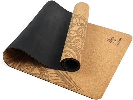 Premium yoga mat - Yogamat Kurk - Yoga Beoefenen - Natuurlijk Materiaal - 70 x 12 x 12 cm — afbeelding 5