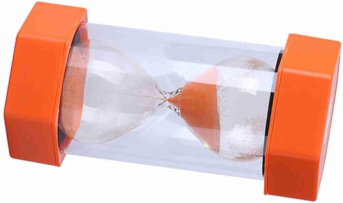 Zandloper Set - Zandloper Timer - Tijdmanagement Hulpmiddel - Veilig Plastic Materiaal - 18D x 9B x 8H cm - Oranje