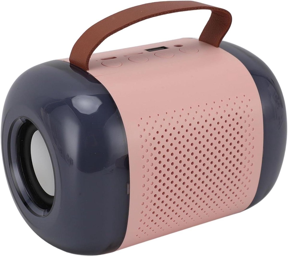 Draagbare Karaokemachine - Zingmachine Muziekbox - Feestelijke Zangavonden - Dubbele Magnetische Luidsprekers - 15 x 14 x 11 cm - Roze