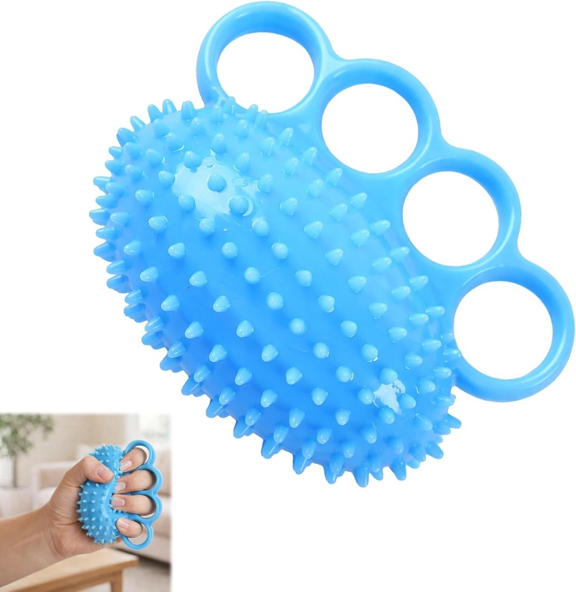 Oefenbal voor Handen, Vingertrainer voor Gripversterking en Flexibiliteit, Zacht Rubber voor Handtherapie en Stressverlichting, Ideaal bij Artrose en Revalidatie