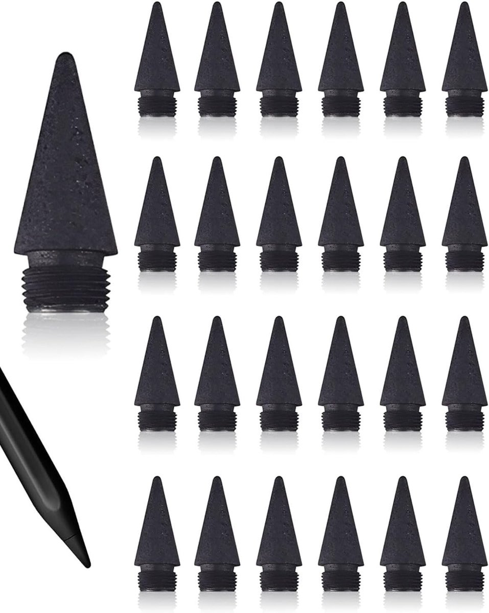 Uitwisselbare Grafiet Stift Vervangingen - 30 Stuks voor Tekeningen, Schoolprojecten en Creatieve Kindergeschenken (Zwart)