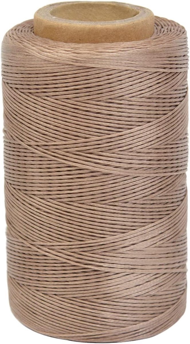 Waxdraad 284 Yards 150D 0.8MM voor Leren Naaiwerk, Schoenreparatie en Boekbinden - Bruin, 6#